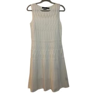 Lauren Ralph Lauren Sleeveless Crochet Knit Dress Size M Cream Cottagecore Flaw